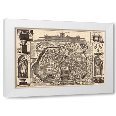 Holy Land IV White Modern Wood Framed Art Print by Vintage Apple Collection