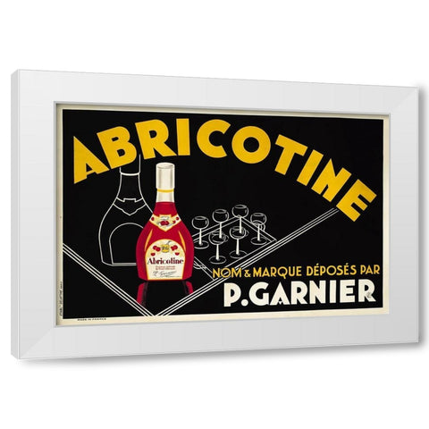 Abricotine White Modern Wood Framed Art Print by Vintage Apple Collection