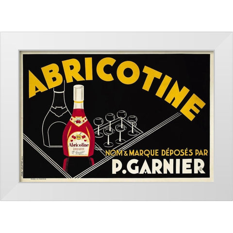 Abricotine White Modern Wood Framed Art Print by Vintage Apple Collection