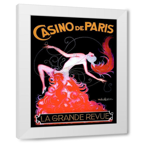Casino de Paris White Modern Wood Framed Art Print by Vintage Apple Collection