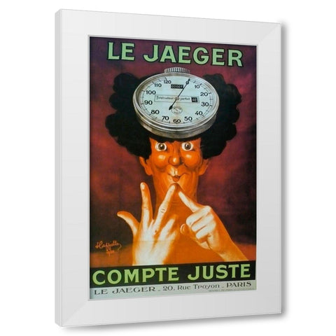 Le Jaeger White Modern Wood Framed Art Print by Vintage Apple Collection