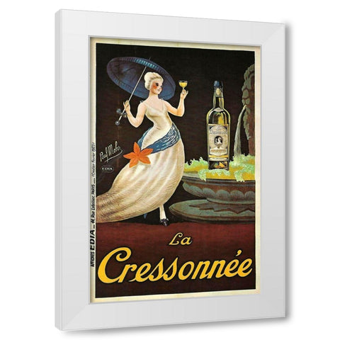 La Cressonnee White Modern Wood Framed Art Print by Vintage Apple Collection