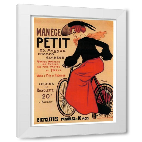 Manege Petit White Modern Wood Framed Art Print by Vintage Apple Collection