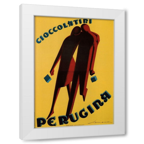 PeruginaII White Modern Wood Framed Art Print by Vintage Apple Collection