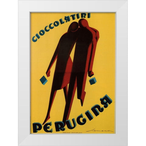 PeruginaII White Modern Wood Framed Art Print by Vintage Apple Collection