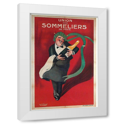 Sommeliers Champagne White Modern Wood Framed Art Print by Vintage Apple Collection