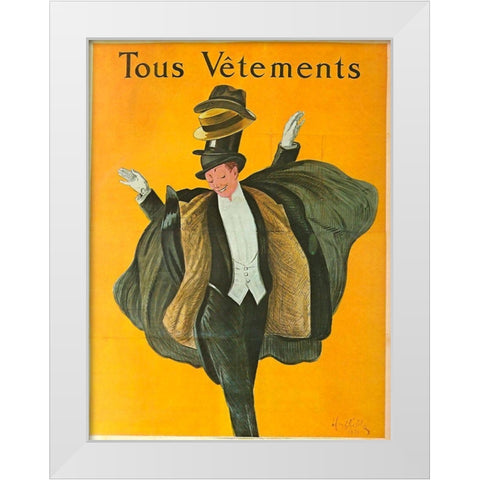 Vestments White Modern Wood Framed Art Print by Vintage Apple Collection