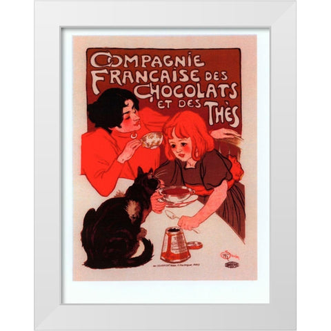 Compagnie Francise White Modern Wood Framed Art Print by Vintage Apple Collection