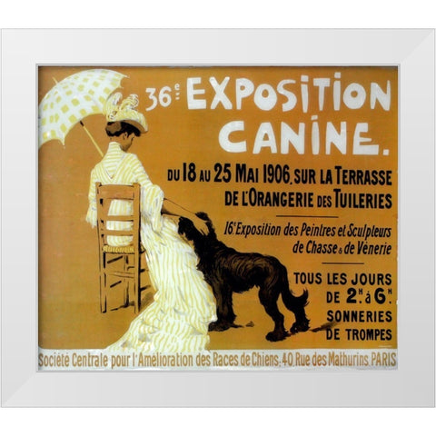 Exposition Canine White Modern Wood Framed Art Print by Vintage Apple Collection