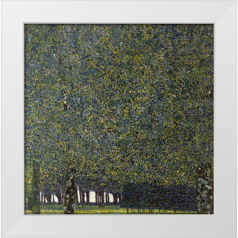 Klimt-The Park White Modern Wood Framed Art Print by Vintage Apple Collection