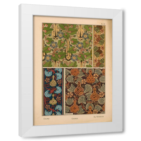 Plate 15 - Courd White Modern Wood Framed Art Print by Vintage Apple Collection