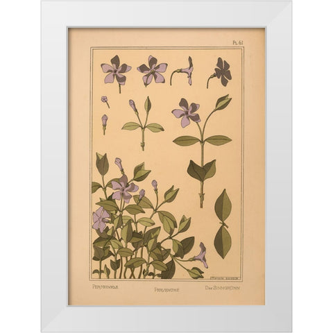 Plate 61 - Periwinkle White Modern Wood Framed Art Print by Vintage Apple Collection