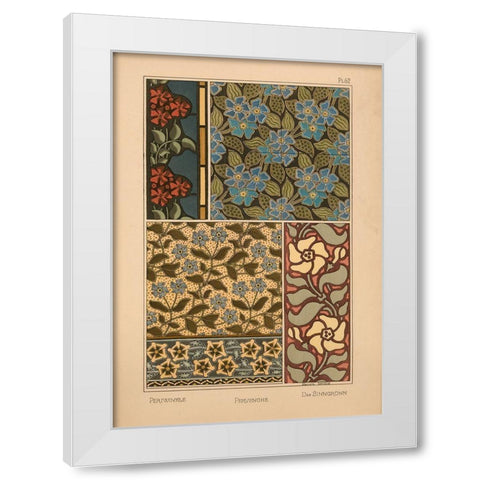 Plate 62 - Periwinkle White Modern Wood Framed Art Print by Vintage Apple Collection