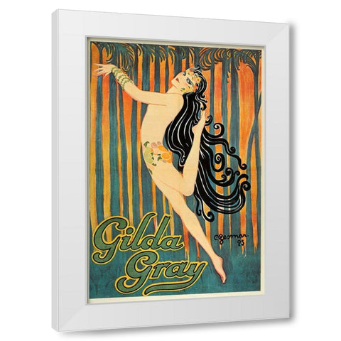 Gilda Good White Modern Wood Framed Art Print by Vintage Apple Collection