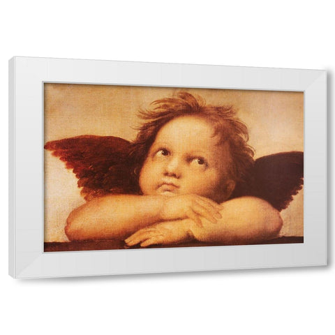 Classic Cherub One White Modern Wood Framed Art Print by Vintage Apple Collection