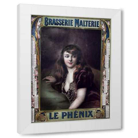 Brasserie Malterie White Modern Wood Framed Art Print by Vintage Apple Collection