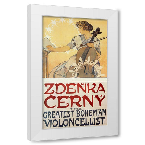 Zdneka cerny Archival White Modern Wood Framed Art Print by Vintage Apple Collection