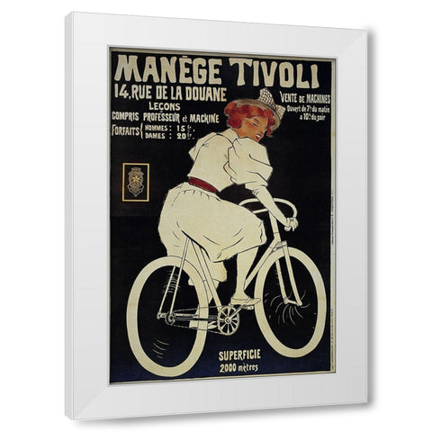 Bike 25 White Modern Wood Framed Art Print by Vintage Apple Collection