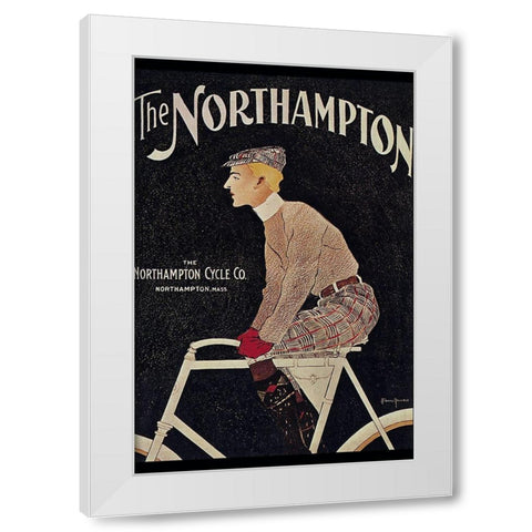 Bike 26 White Modern Wood Framed Art Print by Vintage Apple Collection