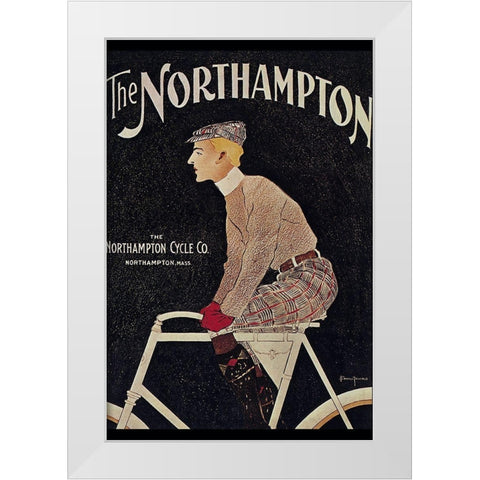 Bike 26 White Modern Wood Framed Art Print by Vintage Apple Collection