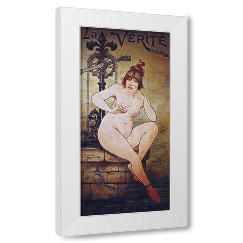 Bike 48 White Modern Wood Framed Art Print by Vintage Apple Collection