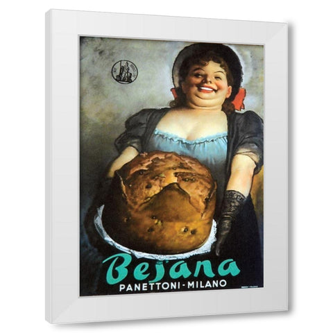 Besana White Modern Wood Framed Art Print by Vintage Apple Collection