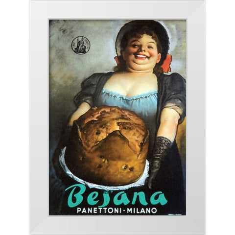 Besana White Modern Wood Framed Art Print by Vintage Apple Collection