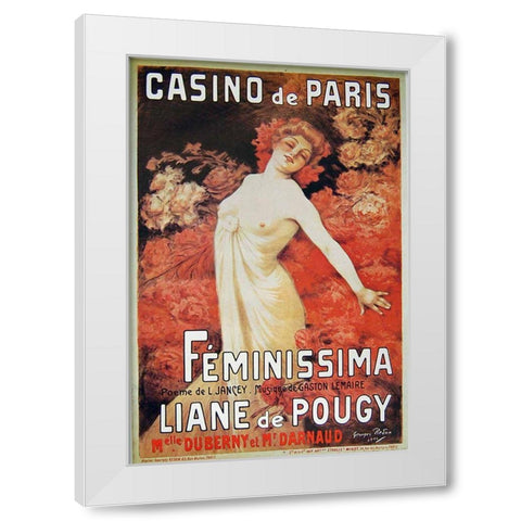 Feminissa (2) White Modern Wood Framed Art Print by Vintage Apple Collection