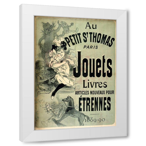 Jouets1889 White Modern Wood Framed Art Print by Vintage Apple Collection
