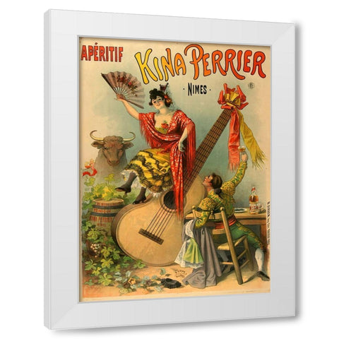 Kina Perrier White Modern Wood Framed Art Print by Vintage Apple Collection