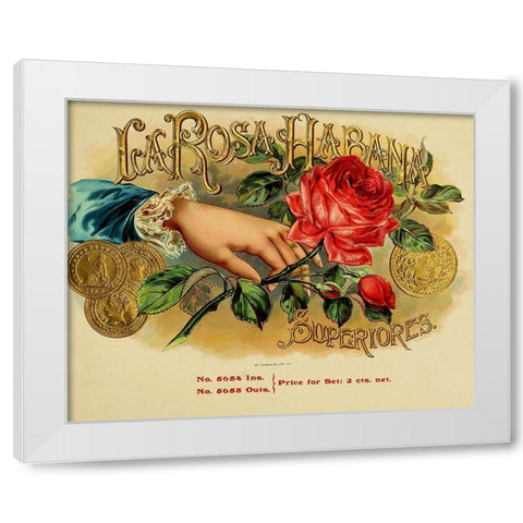 Larosa Habana White Modern Wood Framed Art Print by Vintage Apple Collection