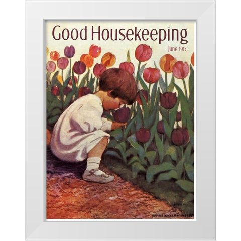 Good Housekeeping III White Modern Wood Framed Art Print by Vintage Apple Collection