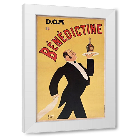 Dom BÃ©nÃ©dictine White Modern Wood Framed Art Print by Vintage Apple Collection