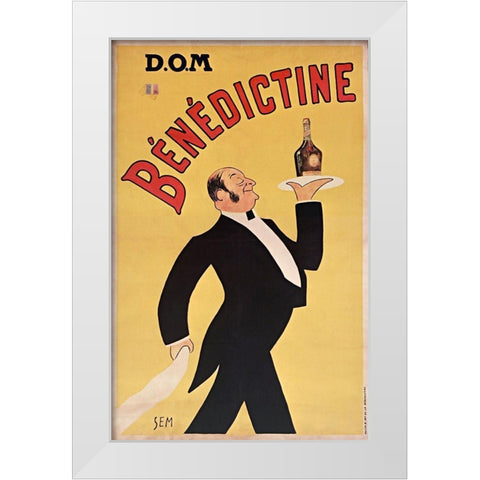 Dom BÃ©nÃ©dictine White Modern Wood Framed Art Print by Vintage Apple Collection