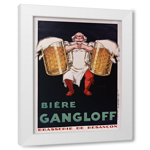 Gangloff BiÃ©re White Modern Wood Framed Art Print by Vintage Apple Collection