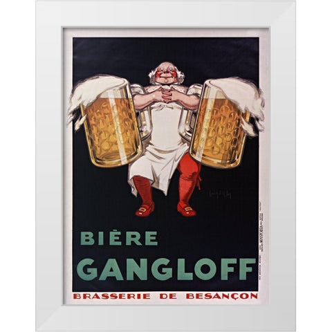 Gangloff BiÃ©re White Modern Wood Framed Art Print by Vintage Apple Collection