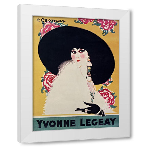Yvonne Legeay White Modern Wood Framed Art Print by Vintage Apple Collection