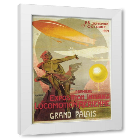 Grand Palais White Modern Wood Framed Art Print by Vintage Apple Collection