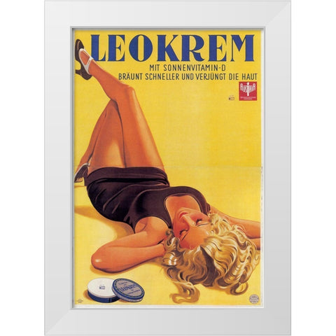 Leokrem White Modern Wood Framed Art Print by Vintage Apple Collection