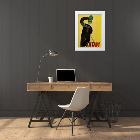 Bantam Hats White Modern Wood Framed Art Print by Vintage Apple Collection