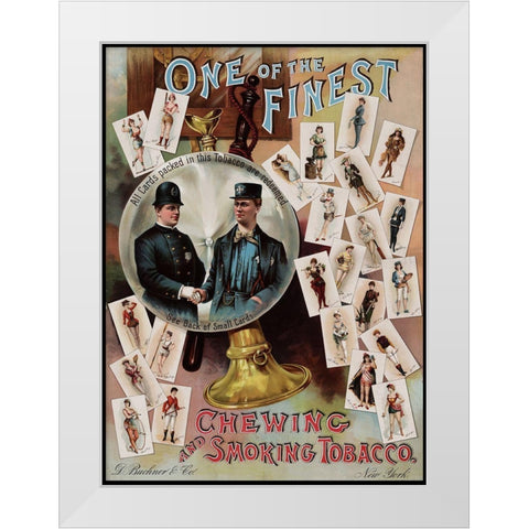 Buchner Tobacco Archival White Modern Wood Framed Art Print by Vintage Apple Collection