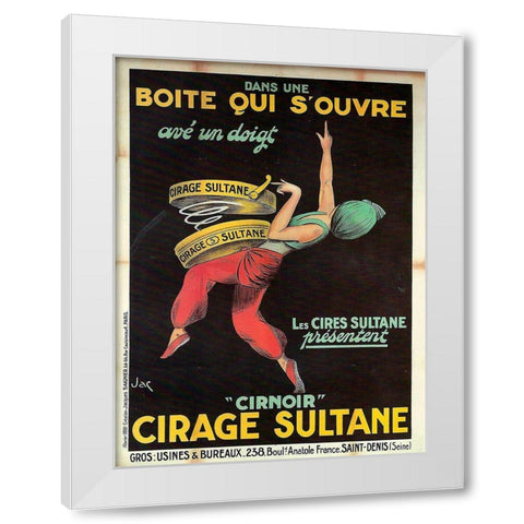 Cirage Sultane White Modern Wood Framed Art Print by Vintage Apple Collection