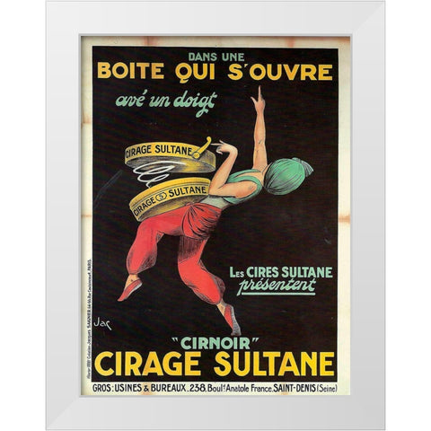 Cirage Sultane White Modern Wood Framed Art Print by Vintage Apple Collection