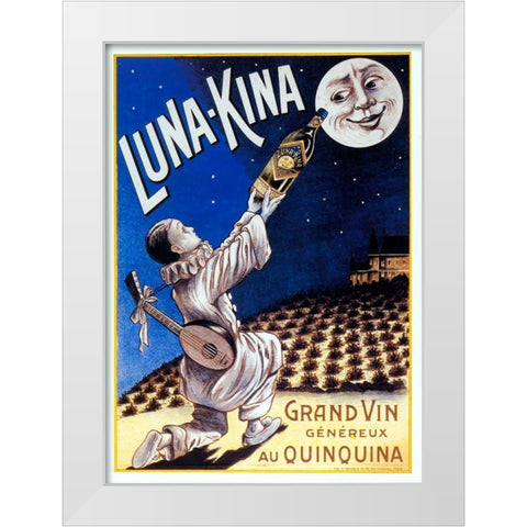 Lunakina White Modern Wood Framed Art Print by Vintage Apple Collection