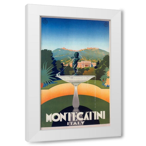 Montecatini White Modern Wood Framed Art Print by Vintage Apple Collection