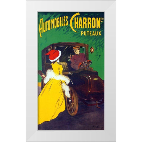 charron White Modern Wood Framed Art Print by Vintage Apple Collection