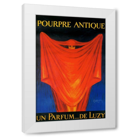 pourpre White Modern Wood Framed Art Print by Vintage Apple Collection