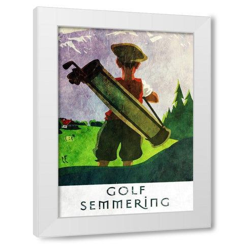 Sudbahn Hotel Golf White Modern Wood Framed Art Print by Vintage Apple Collection