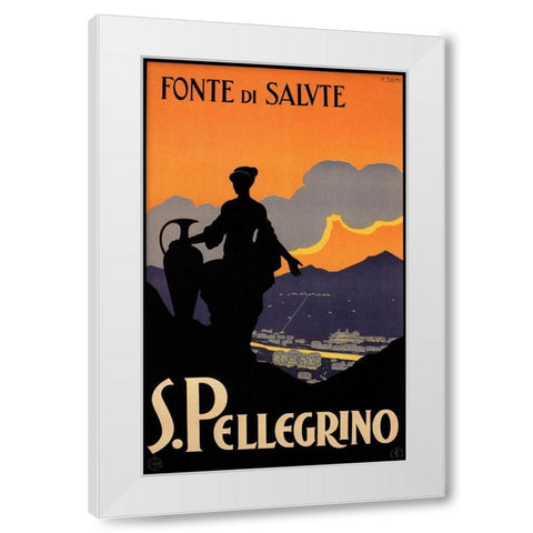 Fonte Di Salvte White Modern Wood Framed Art Print by Vintage Apple Collection