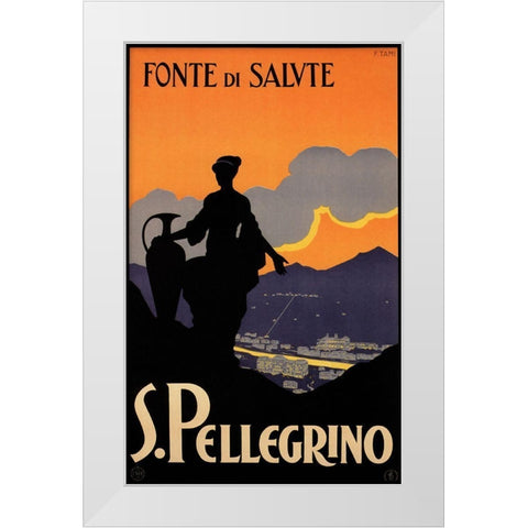 Fonte Di Salvte White Modern Wood Framed Art Print by Vintage Apple Collection